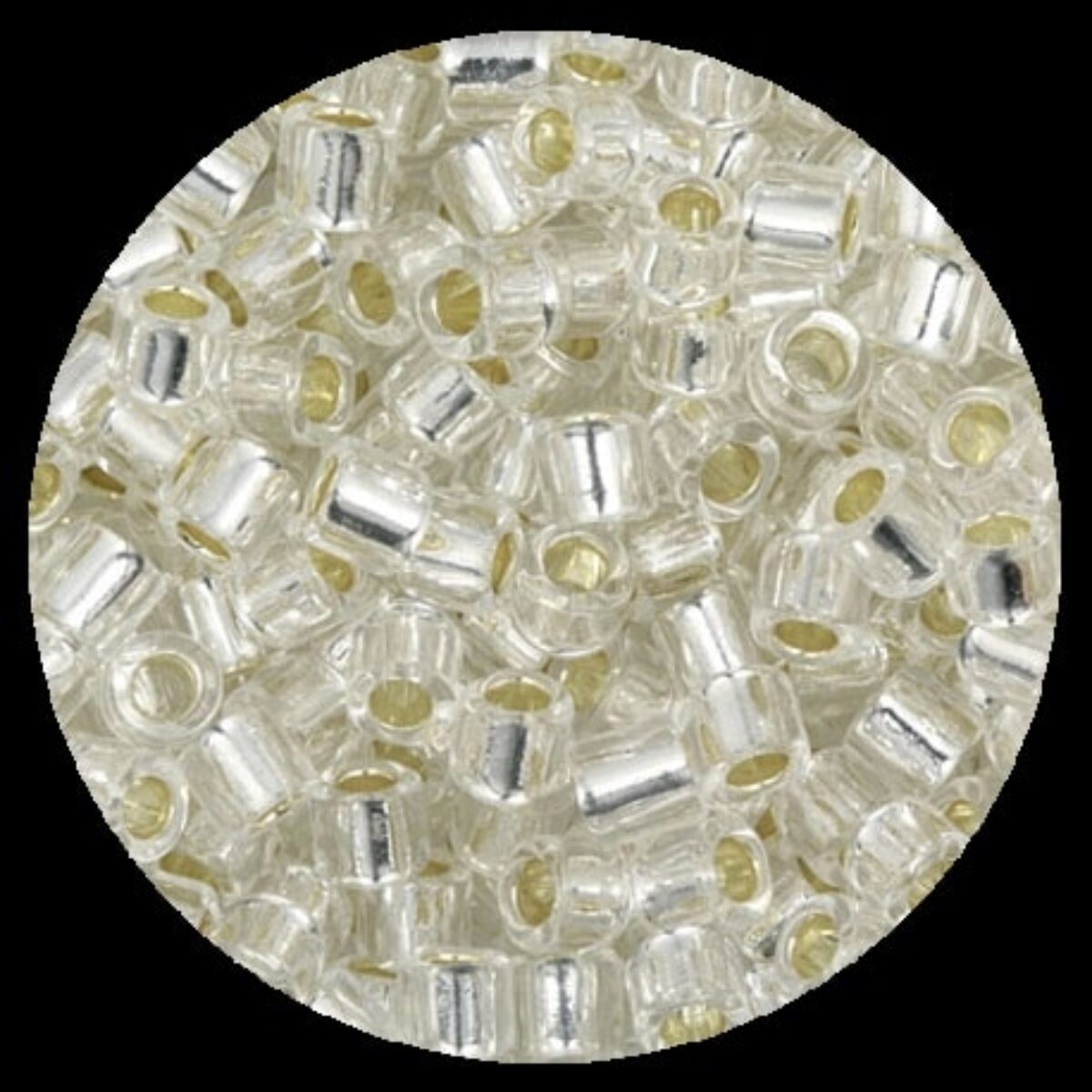 Perline in vetro Miyuki Delica Silver Lined Crystal 8/0